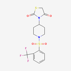 3-(1-((2-(Trifluoromethyl)phenyl)sulfonyl)piperidin-4-yl)thiazolidine-2,4-dione