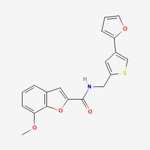 N-[[4-(Furan-2-yl)thiophen-2-yl]methyl]-7-methoxy-1-benzofuran-2-carboxamide
