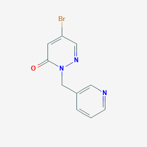 molecular formula C10H8BrN3O B2365832 5-Bromo-2-(pyridin-3-ylmethyl)pyridazin-3(2H)-one CAS No. 2090174-33-5