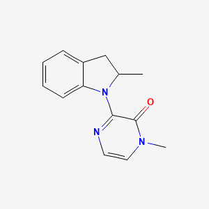 1-Methyl-3-(2-methyl-2,3-dihydroindol-1-yl)pyrazin-2-one