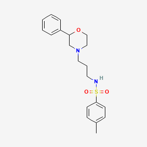 molecular formula C20H26N2O3S B2365838 4-甲基-N-(3-(2-苯基吗啉)丙基)苯磺酰胺 CAS No. 954049-24-2
