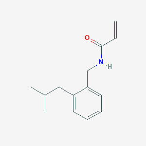 molecular formula C14H19NO B2365850 N-[[2-(2-Methylpropyl)phenyl]methyl]prop-2-enamide CAS No. 2361646-41-3