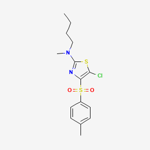 molecular formula C15H19ClN2O2S2 B2365858 N-butyl-5-chloro-N-methyl-4-tosylthiazol-2-amine CAS No. 851168-69-9