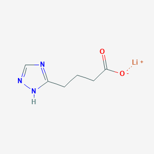 molecular formula C6H8LiN3O2 B2365889 Lithium;4-(1H-1,2,4-triazol-5-yl)butanoate CAS No. 2309446-45-3