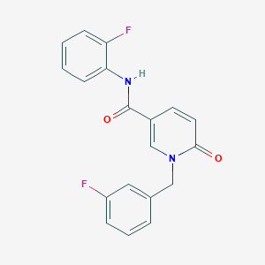 molecular formula C19H14F2N2O2 B2365897 N-(2-fluorophenyl)-1-[(3-fluorophenyl)methyl]-6-oxo-1,6-dihydropyridine-3-carboxamide CAS No. 941953-70-4