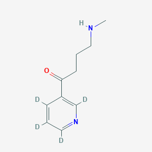 molecular formula C₁₀H₁₂D₄Cl₂N₂O B023659 4-(Methylamino)-1-(3-pyridyl-d4)-1-butanone Dihydrochloride CAS No. 764661-23-6