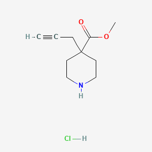 4-Piperidinecarboxylic acid, 4-(2-propyn-1-yl)-, methyl ester, hydrochloride (1:1)