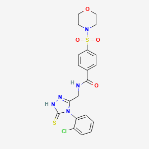 molecular formula C20H20ClN5O4S2 B2365911 N-((4-(2-chlorophenyl)-5-mercapto-4H-1,2,4-triazol-3-yl)methyl)-4-(morpholinosulfonyl)benzamide CAS No. 392247-53-9