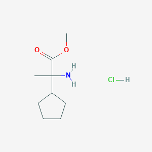 B2365913 Methyl 2-amino-2-cyclopentylpropanoate;hydrochloride CAS No. 2445791-36-4