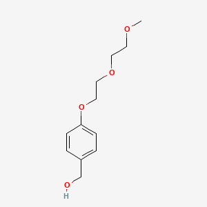 molecular formula C12H18O4 B2365942 {4-[2-(2-Methoxyethoxy)ethoxy]phenyl}methanol CAS No. 392711-13-6