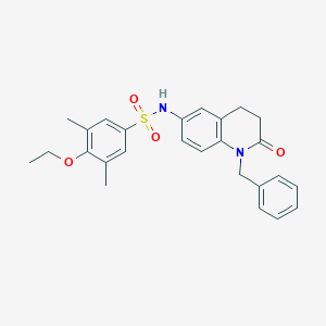 molecular formula C26H28N2O4S B2365943 N-(1-benzyl-2-oxo-1,2,3,4-tetrahydroquinolin-6-yl)-4-ethoxy-3,5-dimethylbenzenesulfonamide CAS No. 955526-52-0