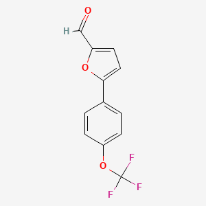 molecular formula C12H7F3O3 B2365947 5-[4-(trifluoromethoxy)phenyl]-2-furaldehyde CAS No. 306935-95-5