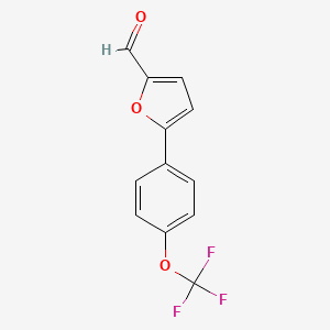 B2365947 5-[4-(Trifluoromethoxy)phenyl]furan-2-carbaldehyde CAS No. 306935-95-5
