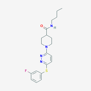 molecular formula C20H25FN4OS B2365974 N-butyl-1-(6-((3-fluorophenyl)thio)pyridazin-3-yl)piperidine-4-carboxamide CAS No. 1223923-57-6