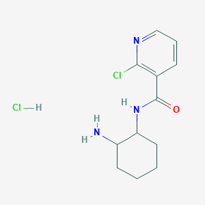 molecular formula C12H17Cl2N3O B2365975 N-(2-Aminocyclohexyl)-2-chloronicotinamide hydrochloride CAS No. 1353947-80-4