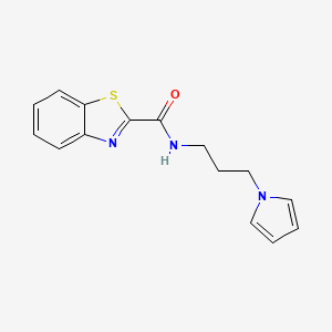 molecular formula C15H15N3OS B2366012 N-(3-(1H-pyrrol-1-yl)propyl)benzo[d]thiazole-2-carboxamide CAS No. 1226449-32-6