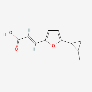 molecular formula C11H12O3 B2366033 (2E)-3-[5-(2-methylcyclopropyl)-2-furyl]acrylic acid CAS No. 875159-65-2