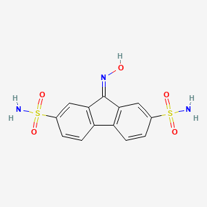 molecular formula C13H11N3O5S2 B2366071 9-Hydroxyiminofluorene-2,7-disulfonamide CAS No. 321685-35-2