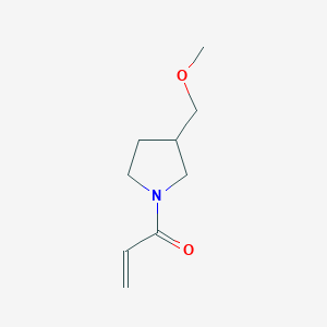 molecular formula C9H15NO2 B2366081 1-[3-(Methoxymethyl)pyrrolidin-1-yl]prop-2-en-1-one CAS No. 1343425-54-6
