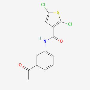 molecular formula C13H9Cl2NO2S B2366148 N-(3-acetylphenyl)-2,5-dichlorothiophene-3-carboxamide CAS No. 476627-42-6