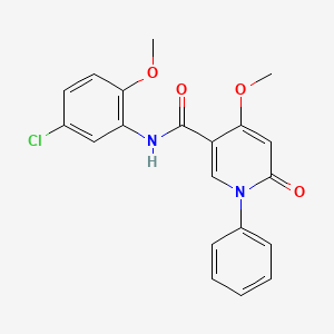 molecular formula C20H17ClN2O4 B2366178 N-(5-chloro-2-methoxyphenyl)-4-methoxy-6-oxo-1-phenyl-1,6-dihydropyridine-3-carboxamide CAS No. 1797872-44-6