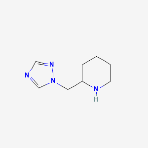 molecular formula C8H14N4 B2366215 2-(1H-1,2,4-triazol-1-ylmethyl)piperidine CAS No. 1249074-12-1