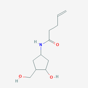 molecular formula C11H19NO3 B2366232 N-(3-hydroxy-4-(hydroxymethyl)cyclopentyl)pent-4-enamide CAS No. 1421481-64-2