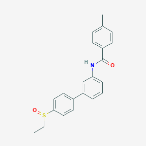 molecular formula C22H21NO2S B2366237 N-[3-(4-Ethylsulfinylphenyl)phenyl]-4-methylbenzamide CAS No. 2380176-49-6