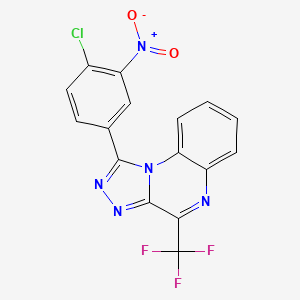 molecular formula C16H7ClF3N5O2 B2366271 1-(4-chloro-3-nitrophenyl)-4-(trifluoromethyl)-[1,2,4]triazolo[4,3-a]quinoxaline CAS No. 343372-41-8