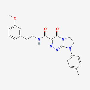 molecular formula C22H23N5O3 B2366306 N-(3-methoxyphenethyl)-4-oxo-8-(p-tolyl)-4,6,7,8-tetrahydroimidazo[2,1-c][1,2,4]triazine-3-carboxamide CAS No. 946279-59-0
