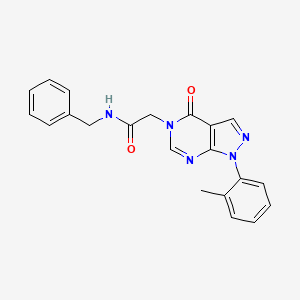 molecular formula C21H19N5O2 B2366314 N-benzyl-2-[1-(2-methylphenyl)-4-oxopyrazolo[3,4-d]pyrimidin-5-yl]acetamide CAS No. 895011-35-5
