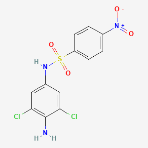 molecular formula C12H9Cl2N3O4S B2366328 N-(4-amino-3,5-dichlorophenyl)-4-nitrobenzenesulfonamide CAS No. 1003157-92-3