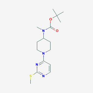 molecular formula C16H26N4O2S B2366345 tert-Butyl methyl(1-(2-(methylthio)pyrimidin-4-yl)piperidin-4-yl)carbamate CAS No. 1261232-35-2
