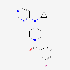 molecular formula C19H21FN4O B2366348 N-cyclopropyl-N-[1-(3-fluorobenzoyl)piperidin-4-yl]pyrimidin-4-amine CAS No. 2415492-04-3