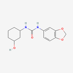 molecular formula C14H18N2O4 B2366350 1-(Benzo[d][1,3]dioxol-5-yl)-3-(3-hydroxycyclohexyl)urea CAS No. 1396846-40-4