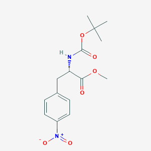 molecular formula C15H20N2O6 B023664 (S)-Methyl 2-((tert-butoxycarbonyl)amino)-3-(4-nitrophenyl)propanoate CAS No. 65615-89-6