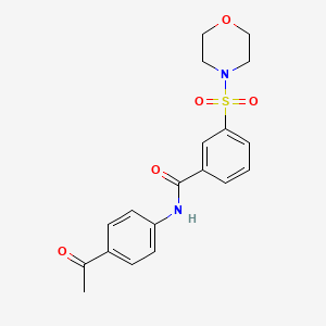 molecular formula C19H20N2O5S B2366416 N-(4-acetylphenyl)-3-morpholin-4-ylsulfonylbenzamide CAS No. 313659-19-7