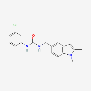 1-(3-Chlorophenyl)-3-[(1,2-dimethylindol-5-yl)methyl]urea
