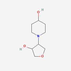 1-(4-Hydroxyoxolan-3-yl)piperidin-4-ol