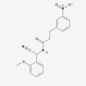 molecular formula C18H17N3O4 B2366432 N-[Cyano-(2-methoxyphenyl)methyl]-3-(3-nitrophenyl)propanamide CAS No. 1436299-07-8