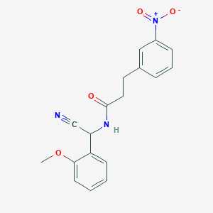 N-[Cyano-(2-methoxyphenyl)methyl]-3-(3-nitrophenyl)propanamide