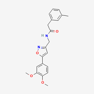 N-((5-(3,4-dimethoxyphenyl)isoxazol-3-yl)methyl)-2-(m-tolyl)acetamide