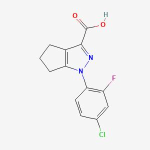 1-(4-chloro-2-fluorophenyl)-1H,4H,5H,6H-cyclopenta[c]pyrazole-3-carboxylic acid