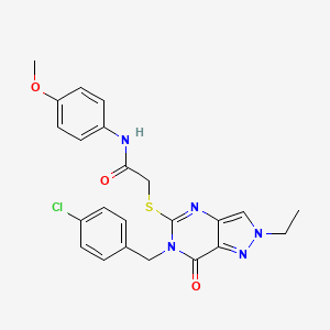 2-((6-(4-chlorobenzyl)-2-ethyl-7-oxo-6,7-dihydro-2H-pyrazolo[4,3-d]pyrimidin-5-yl)thio)-N-(4-methoxyphenyl)acetamide
