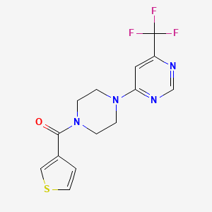 3-Thienyl{4-[6-(trifluoromethyl)-4-pyrimidinyl]piperazino}methanone