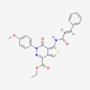 Ethyl 5-cinnamamido-3-(4-methoxyphenyl)-4-oxo-3,4-dihydrothieno[3,4-d]pyridazine-1-carboxylate