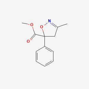 molecular formula C12H13NO3 B2366460 Methyl 3-methyl-5-phenyl-4H-1,2-oxazole-5-carboxylate CAS No. 2365419-51-6