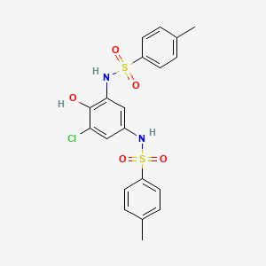 molecular formula C20H19ClN2O5S2 B2366463 N-[3-chloro-4-hydroxy-5-[(4-methylphenyl)sulfonylamino]phenyl]-4-methylbenzenesulfonamide CAS No. 111726-03-5