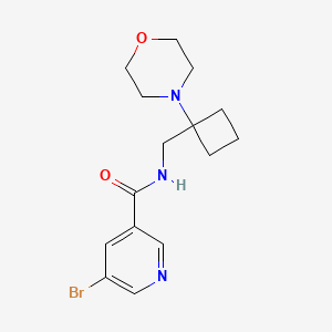 molecular formula C15H20BrN3O2 B2366467 5-Bromo-N-[(1-morpholin-4-ylcyclobutyl)methyl]pyridine-3-carboxamide CAS No. 2380098-60-0