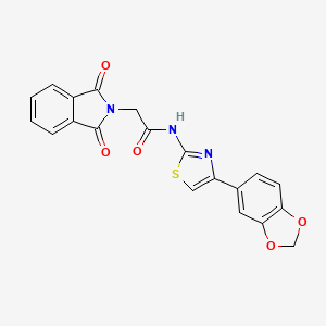 N-(4-(benzo[d][1,3]dioxol-5-yl)thiazol-2-yl)-2-(1,3-dioxoisoindolin-2-yl)acetamide